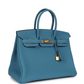 Birkin 35 Blue Jean Togo Gold Hardware