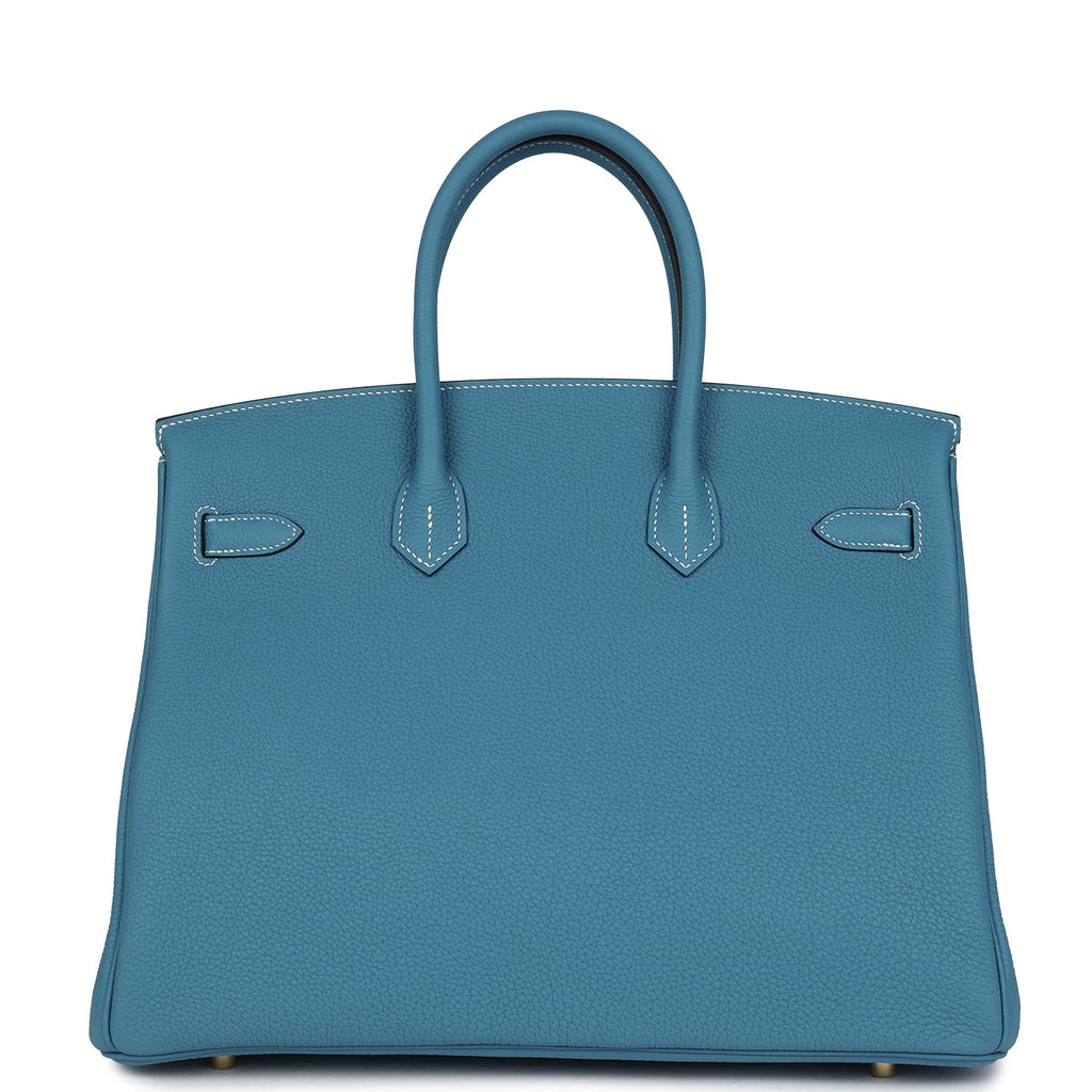 Birkin 35 Blue Jean Togo Gold Hardware