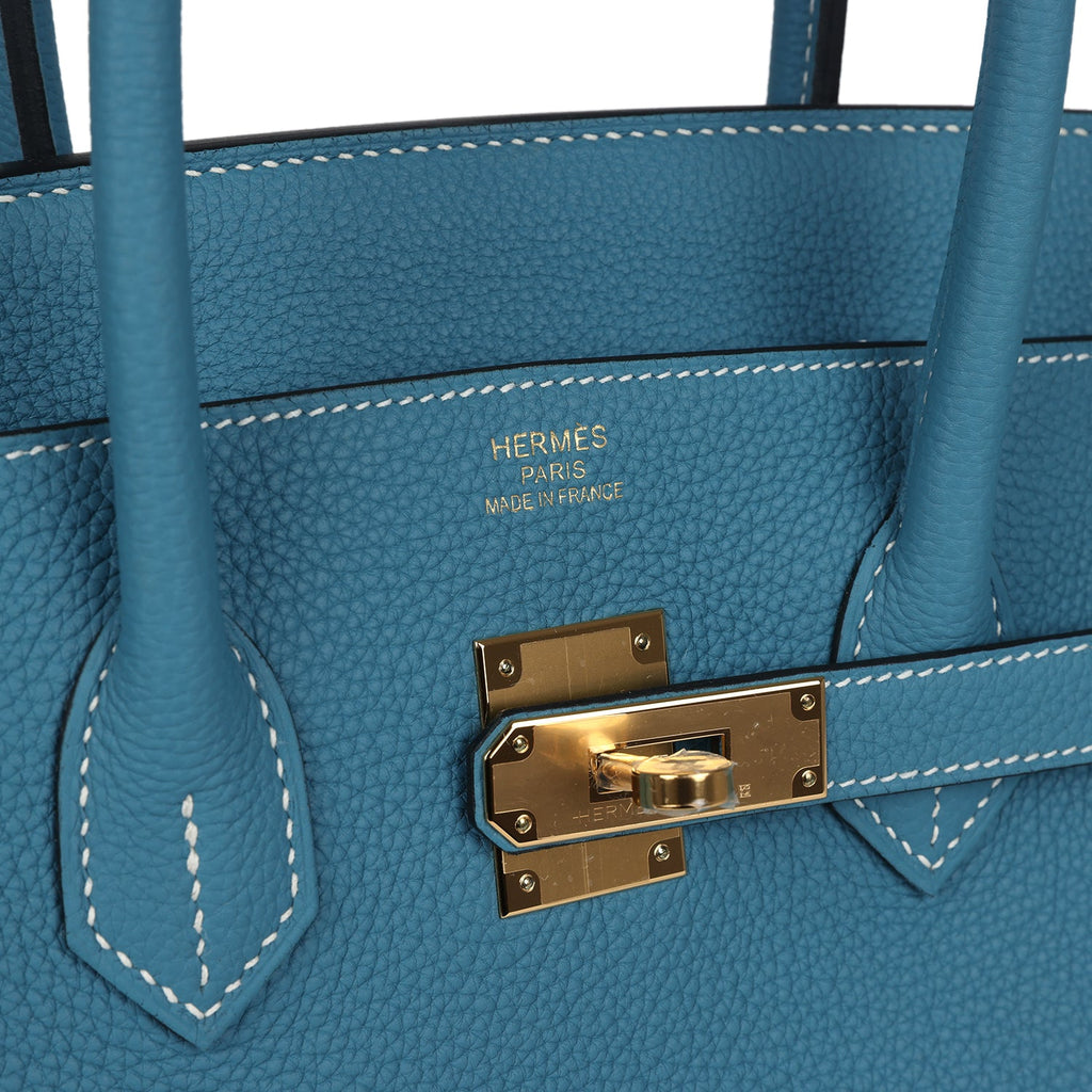 Birkin 35 Blue Jean Togo Gold Hardware