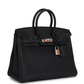 Birkins 25 Black Togo Rose Gold Hardware