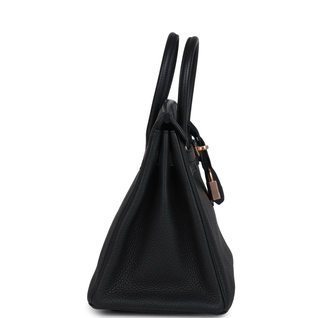 Birkins 25 Black Togo Rose Gold Hardware