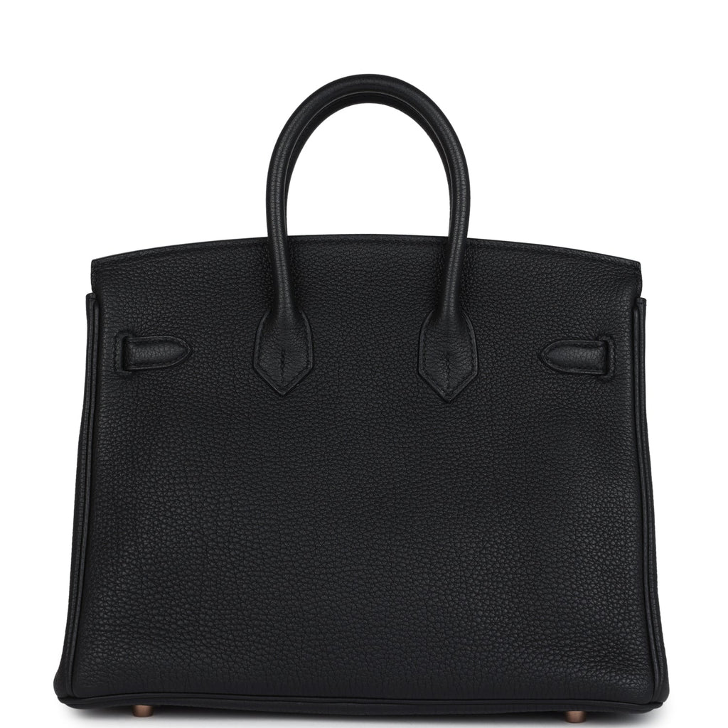 Birkins 25 Black Togo Rose Gold Hardware