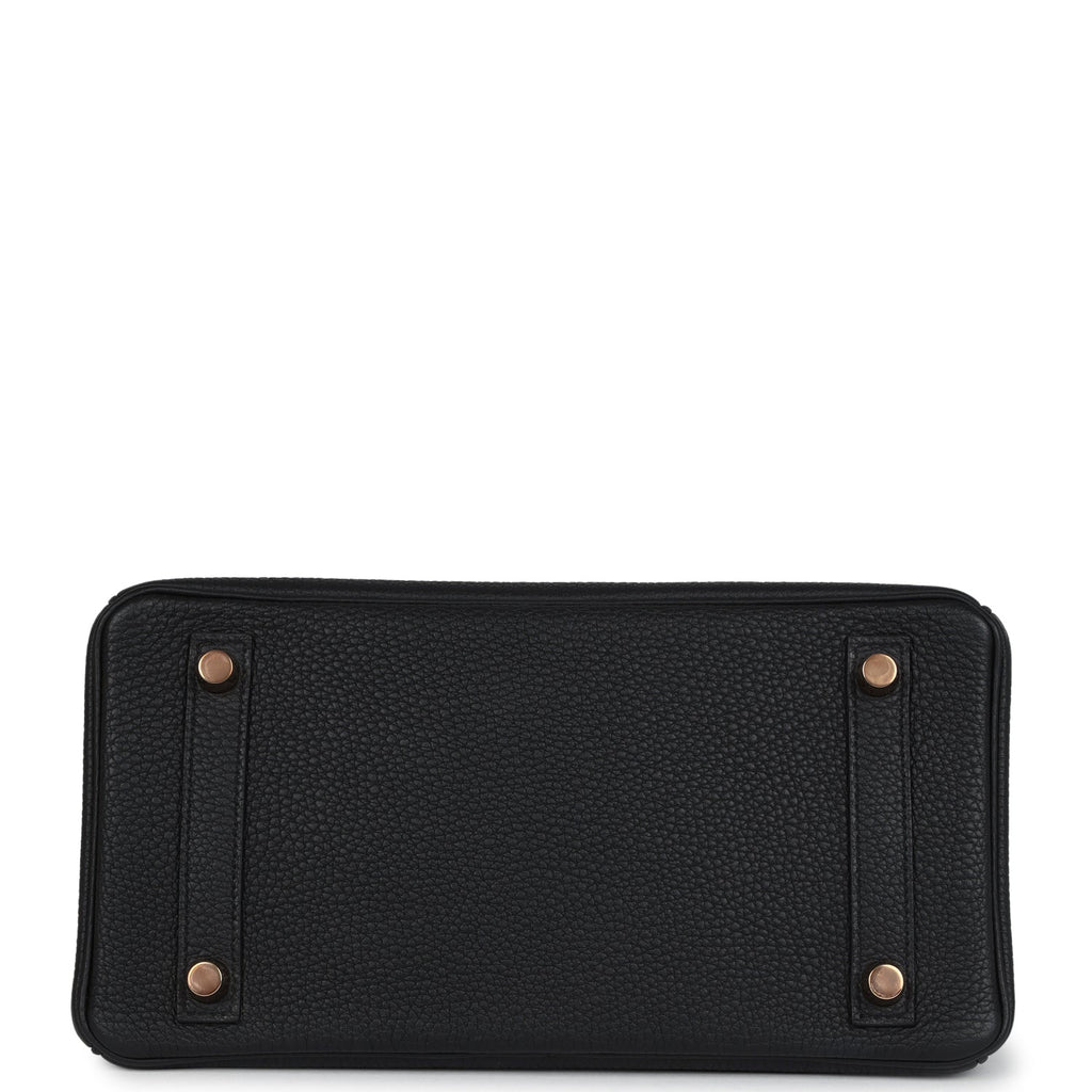 Birkins 25 Black Togo Rose Gold Hardware