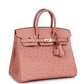 Birkin 25 Terre Cuite Ostrich Gold Hardware