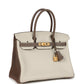 Hermès Special Order (HSS) Birkin 30 Etoupe and Craie Togo Brushed Gold Hardware