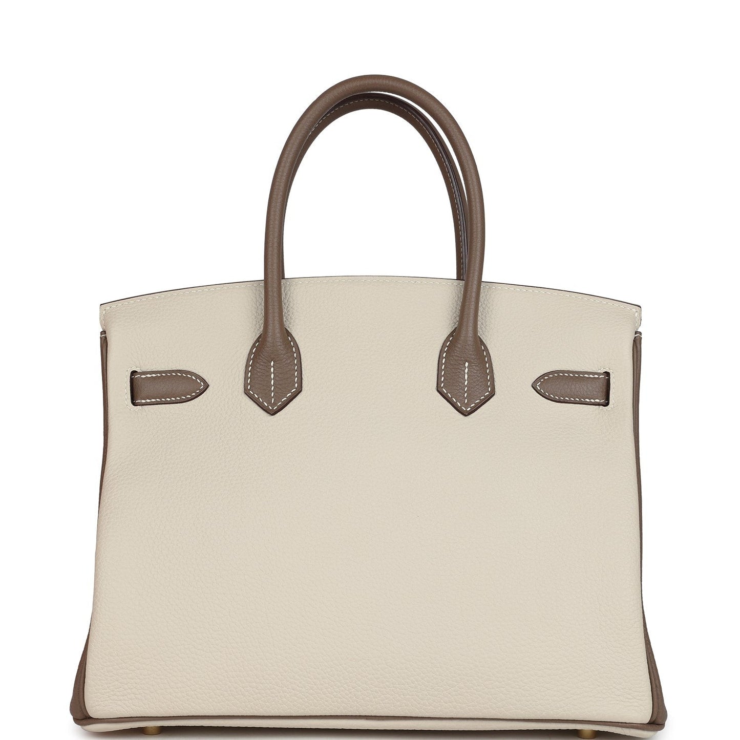 Hermès Special Order (HSS) Birkin 30 Etoupe and Craie Togo Brushed Gold Hardware
