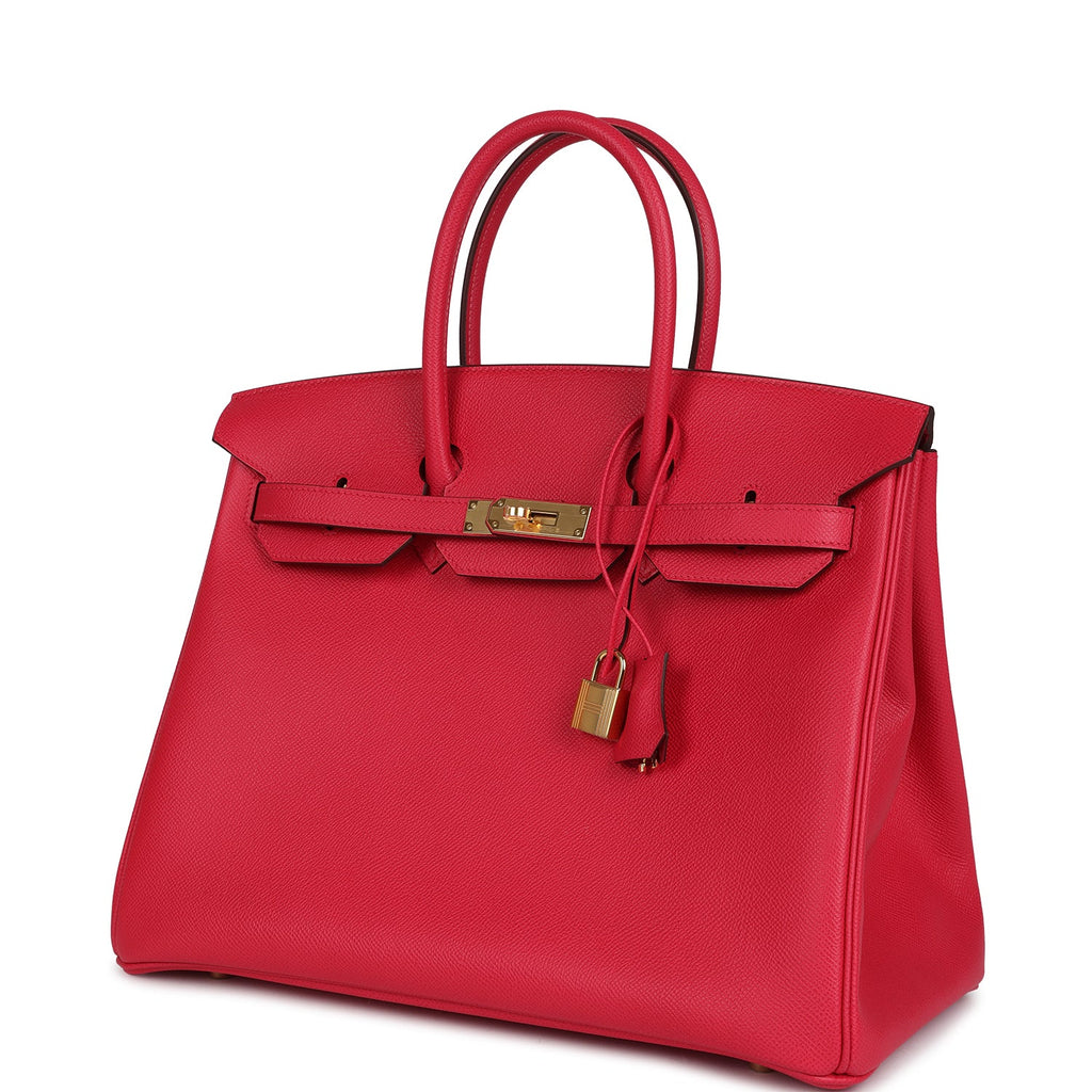 Birkin 35 Rose Extreme Epsom Gold Hardware