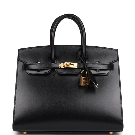 Birkins 25 Black Box Gold Hardware