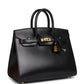 Birkin Sellier 25 Black Box Gold Hardware
