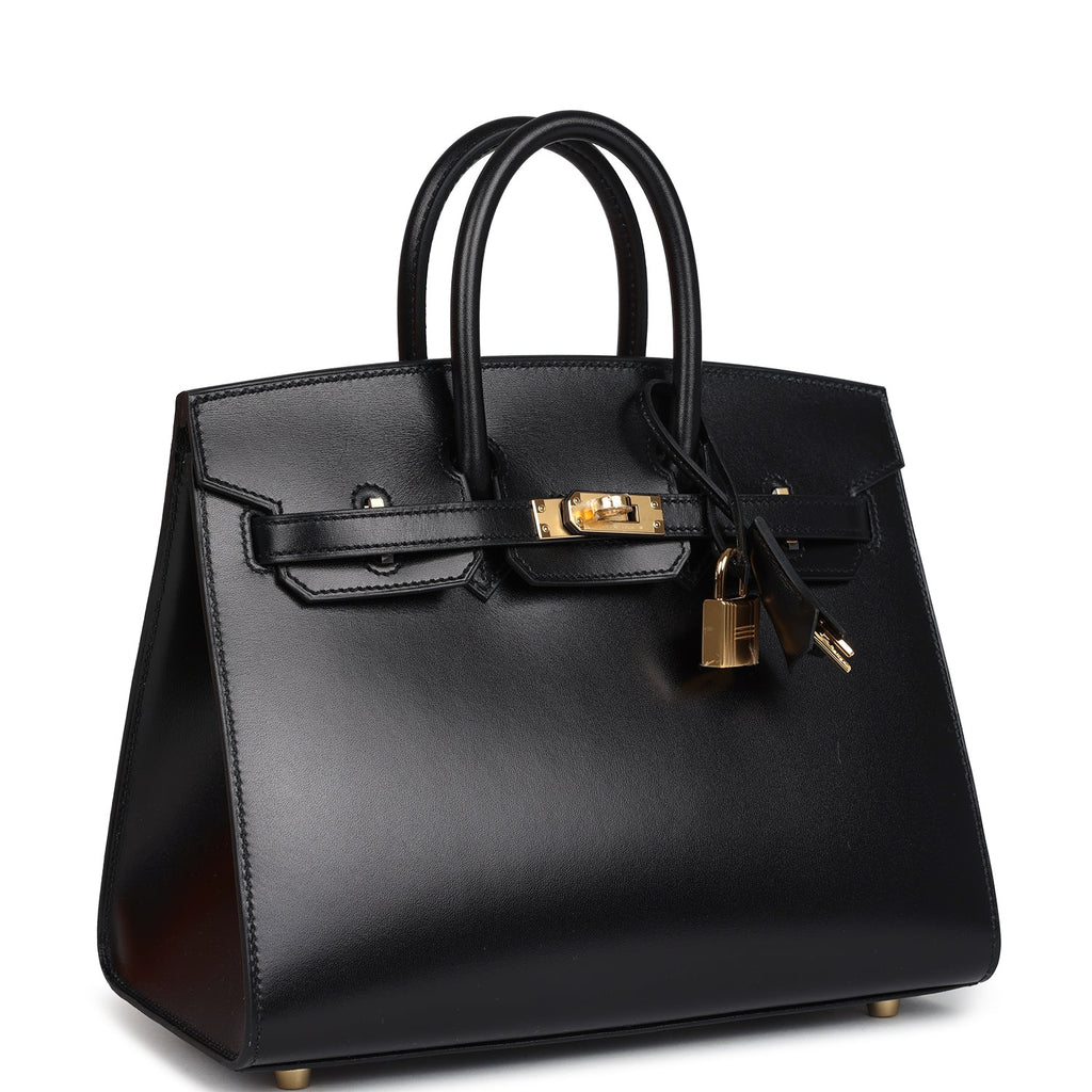 Birkins 25 Black Box Gold Hardware