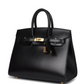 Birkins 25 Black Box Gold Hardware