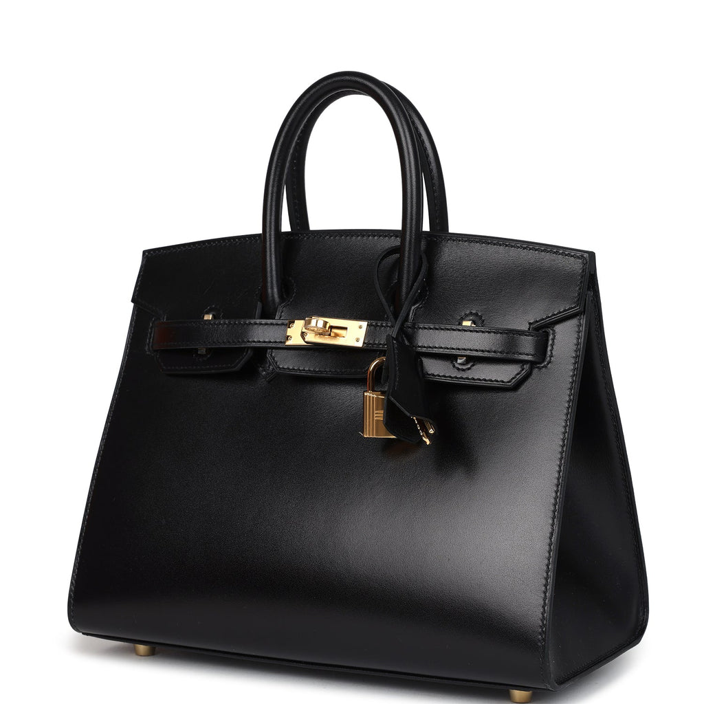Birkins 25 Black Box Gold Hardware