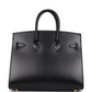 Birkins 25 Black Box Gold Hardware