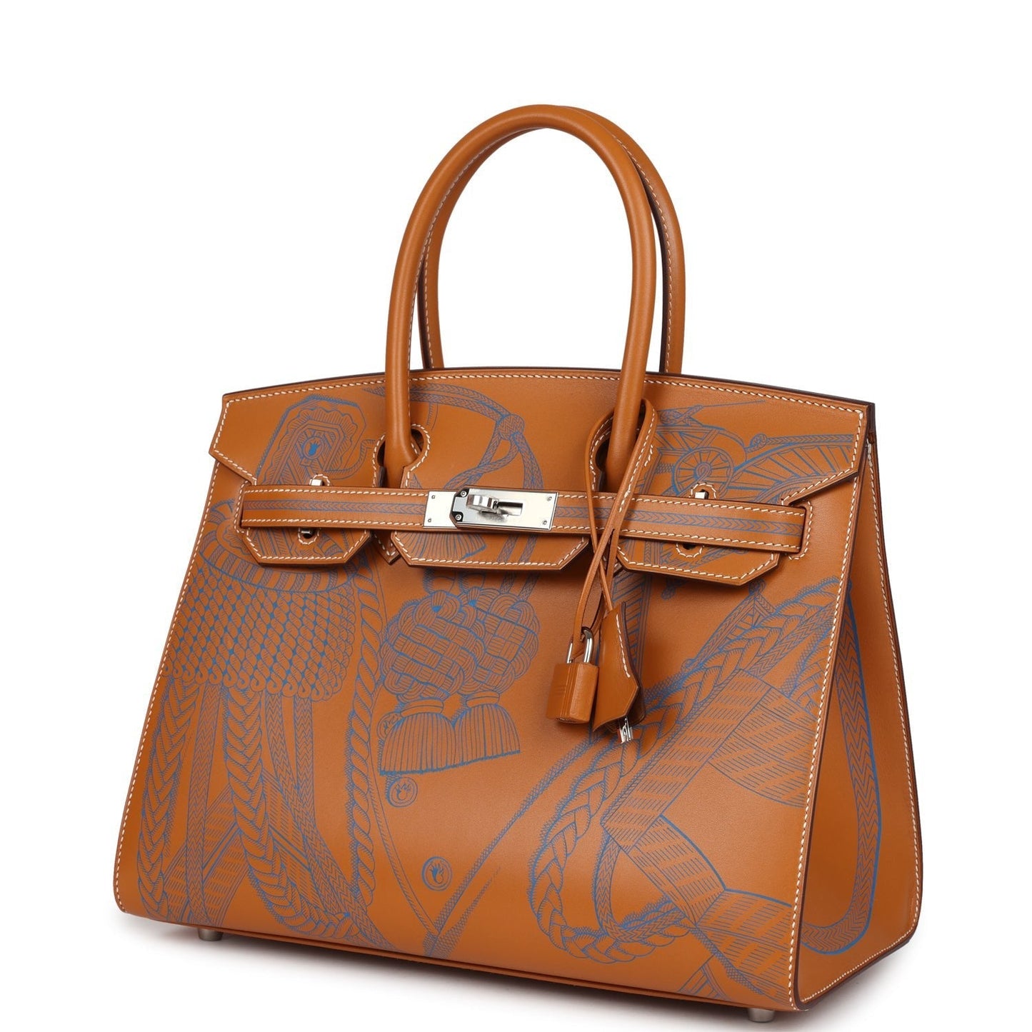 Birkin Sellier 30 "Zouaves Et Dragons" Naturel Sable Butler Palladium Hardware
