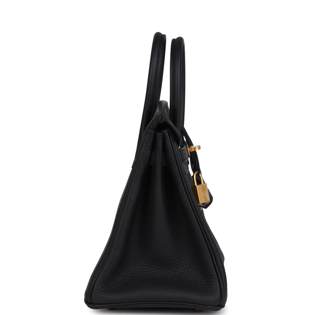 Hermès Special Order (HSS) Birkin 25 Black Verso Togo Brushed Gold Hardware
