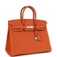 Birkin 35 Orange Togo Palladium Hardware