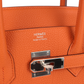 Birkin 35 Orange Togo Palladium Hardware