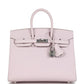 Birkin Sellier 25 Mauve Pale Epsom Palladium Hardware