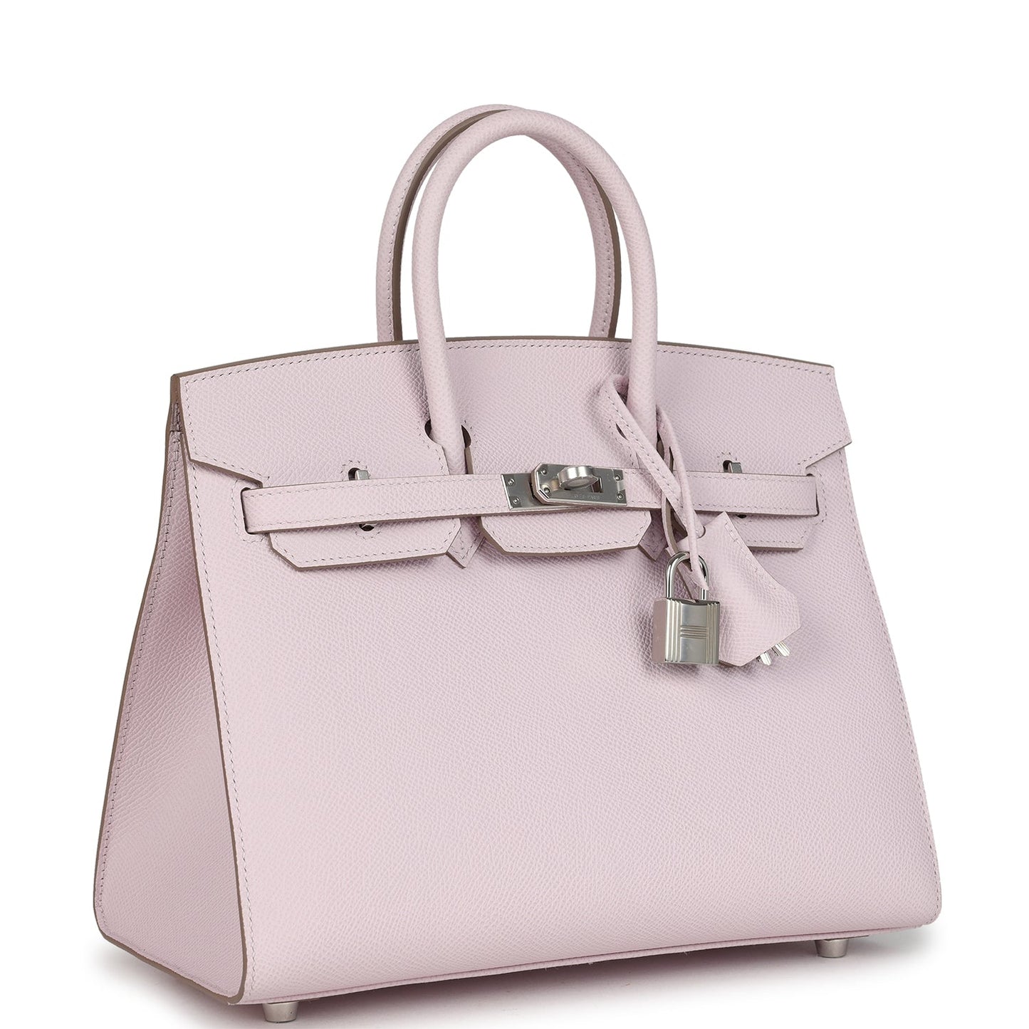 Birkin Sellier 25 Mauve Pale Epsom Palladium Hardware