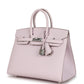Birkin Sellier 25 Mauve Pale Epsom Palladium Hardware