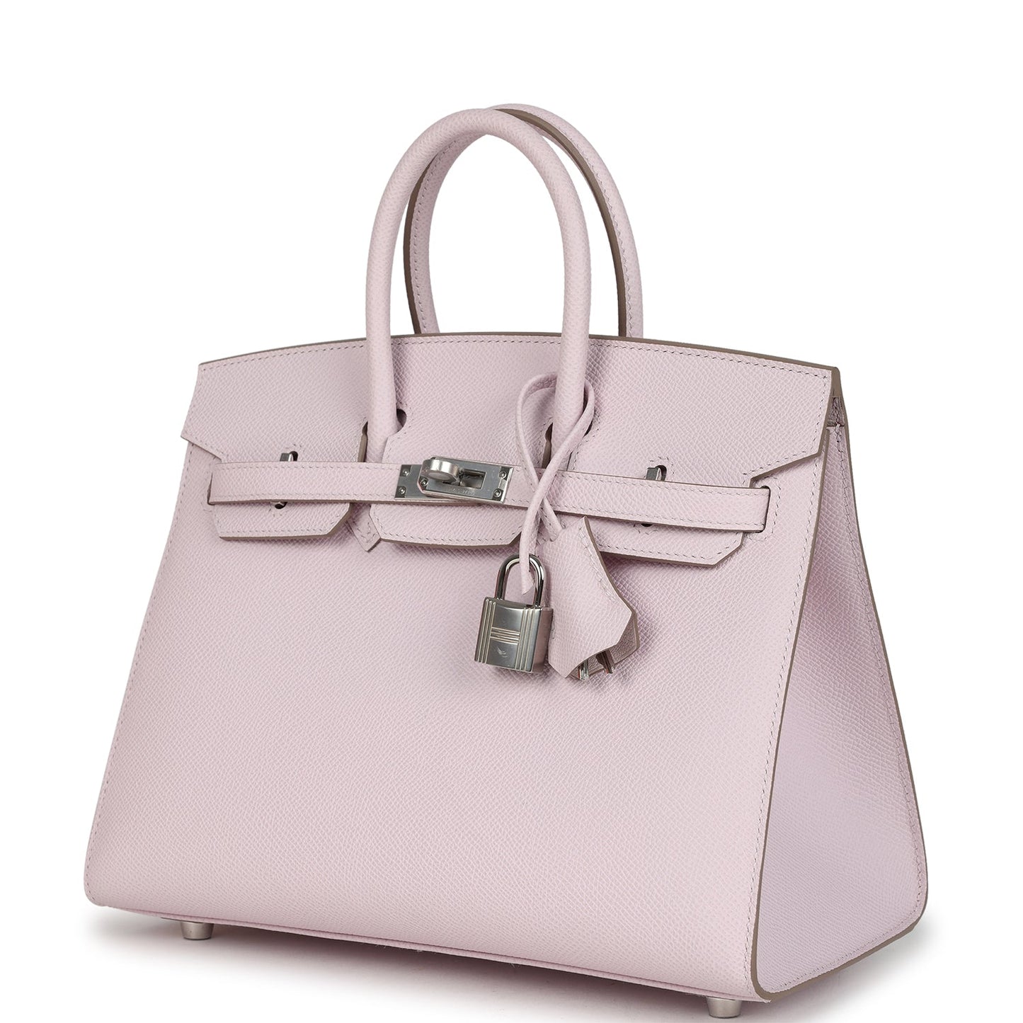 Birkin Sellier 25 Mauve Pale Epsom Palladium Hardware