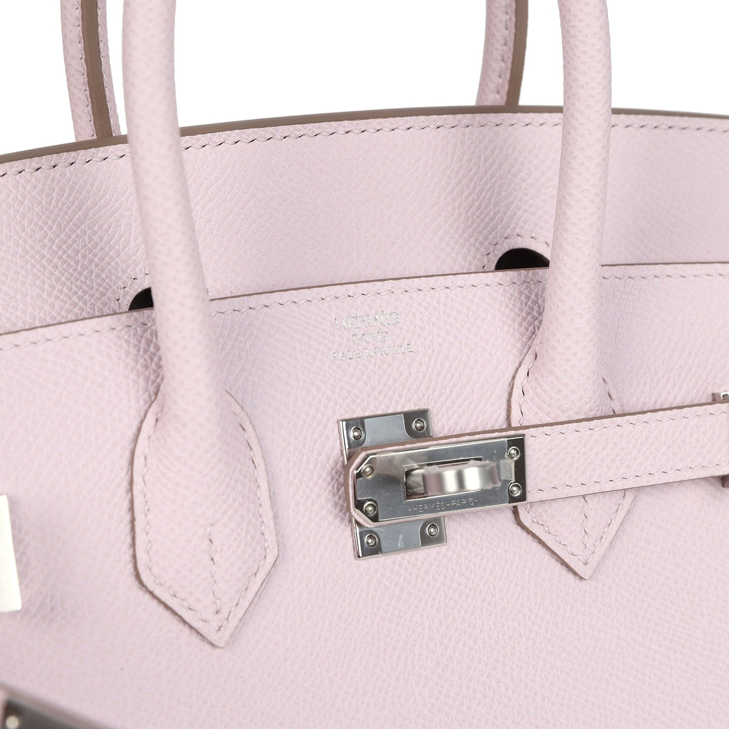 Birkin Sellier 25 Mauve Pale Epsom Palladium Hardware