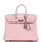Birkin 25 Rose Sakura Swift Palladium Hardware