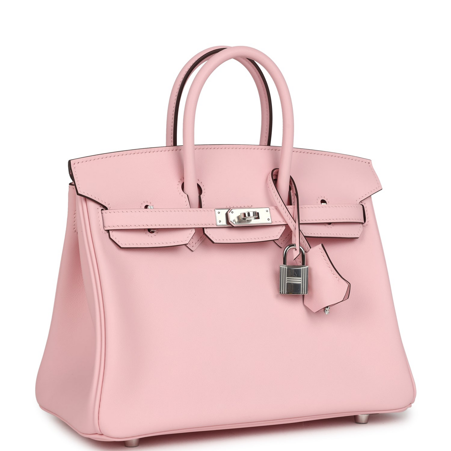 Birkin 25 Rose Sakura Swift Palladium Hardware