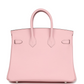 Birkin 25 Rose Sakura Swift Palladium Hardware
