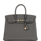Birkin 35 Gris Meyer Togo Permabrass Hardware