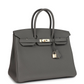 Birkin 35 Gris Meyer Togo Permabrass Hardware
