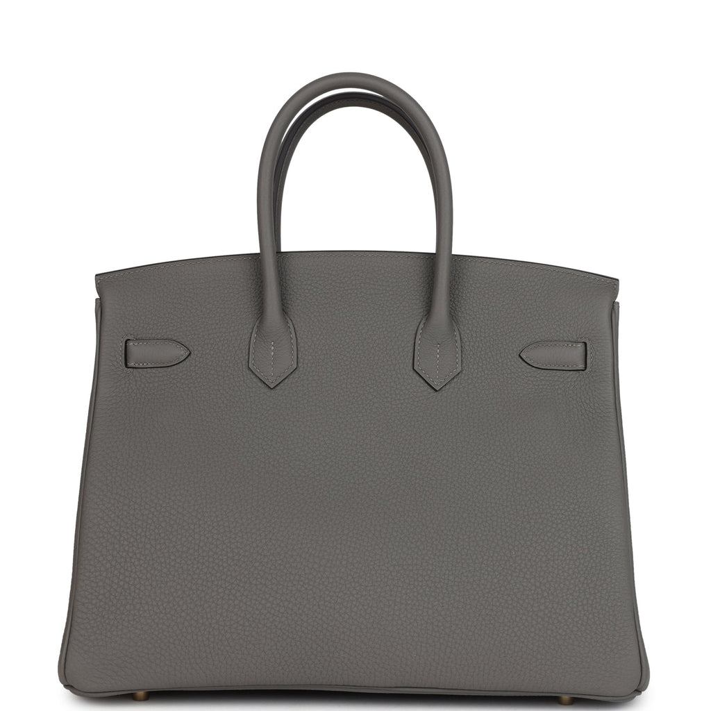 Birkin 35 Gris Meyer Togo Permabrass Hardware