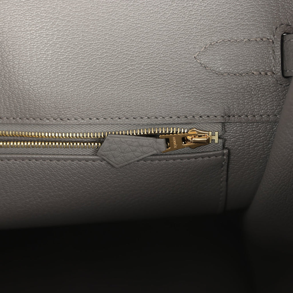 Birkin 35 Gris Meyer Togo Permabrass Hardware
