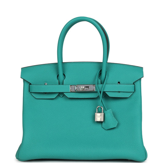 Birkin 30 Vert Verone Togo Palladium Hardware