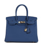 Birkin 30 Bleu Tie Togo Permabrass Hardware
