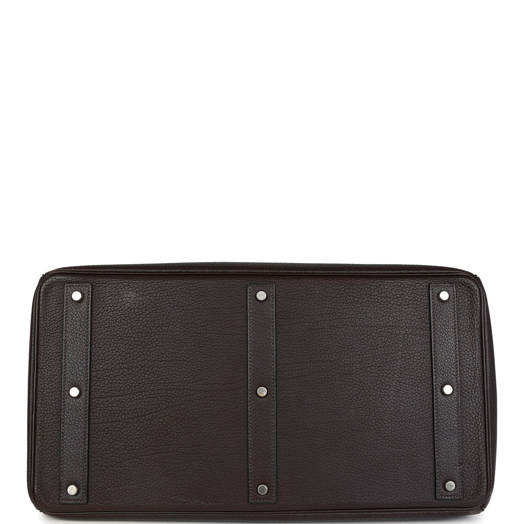 Birkin 40 Vintage Maroon Fonce Fjord Palladium Hardware