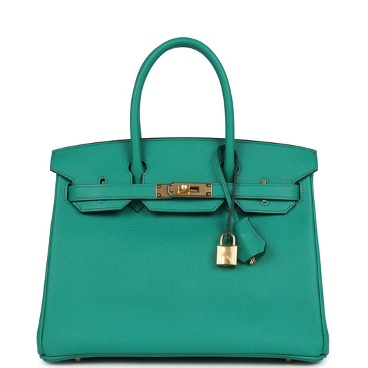 Birkin 30 Vert Jade Epsom Gold Hardware