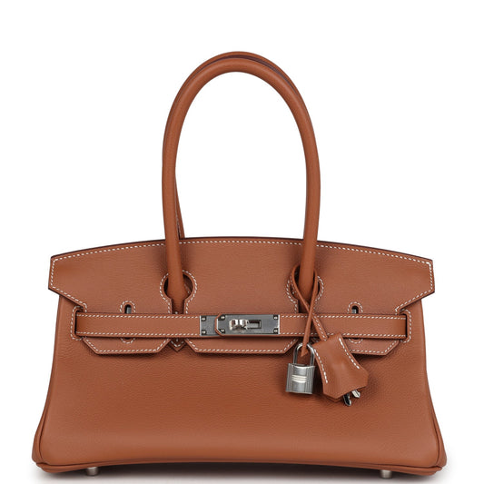 Shoulder Birkin Light 29 Gold Evercolor Palladium Hardware