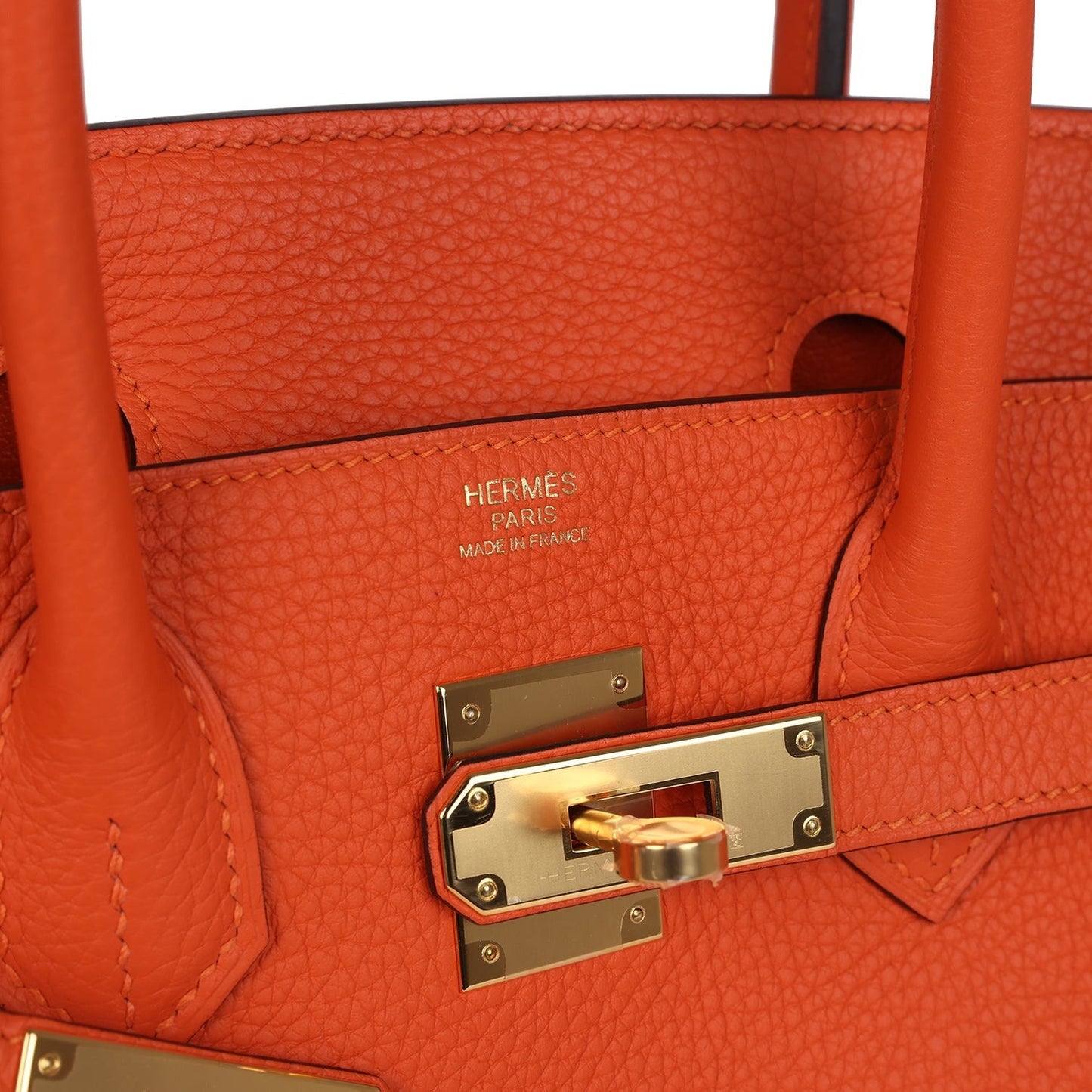 Birkin 30 Feu Togo Gold Hardware