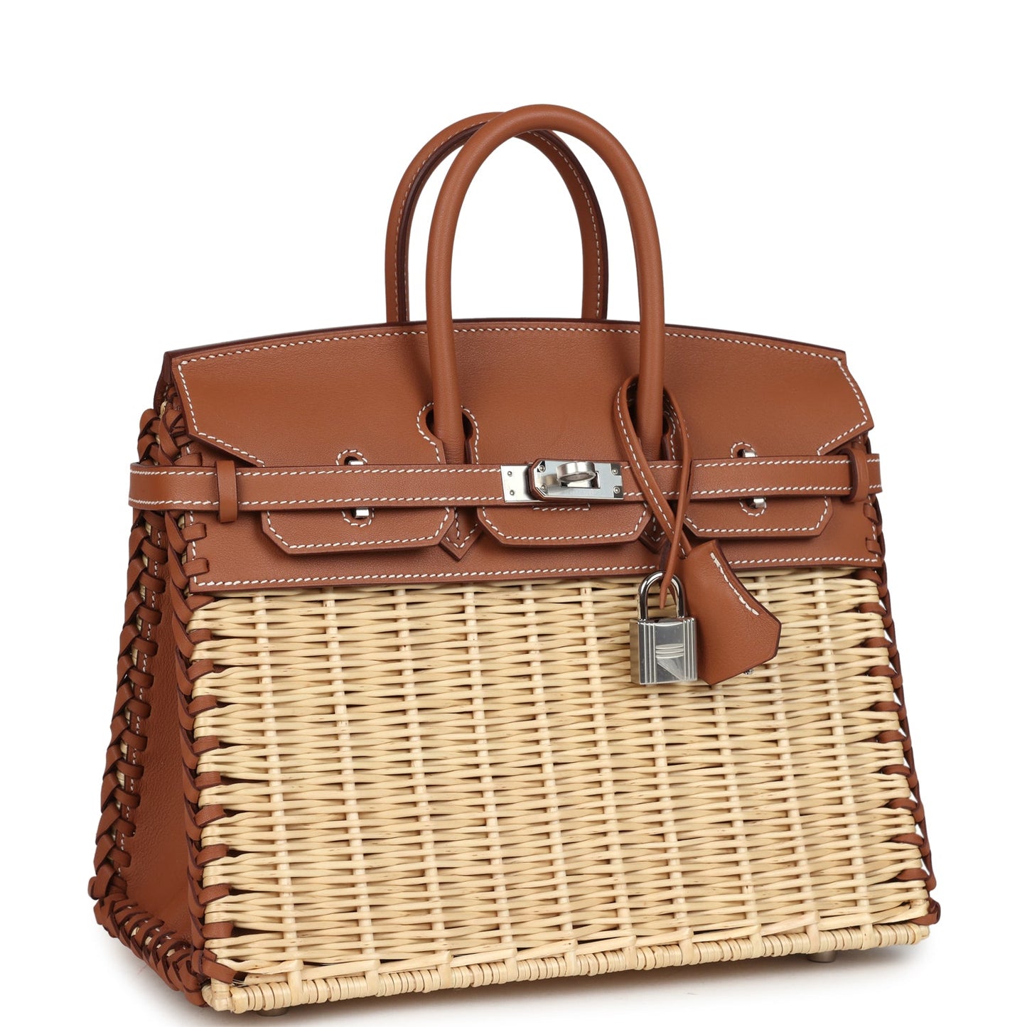 Picnic Birkin Sellier 25 Gold Swift Palladium Hardware