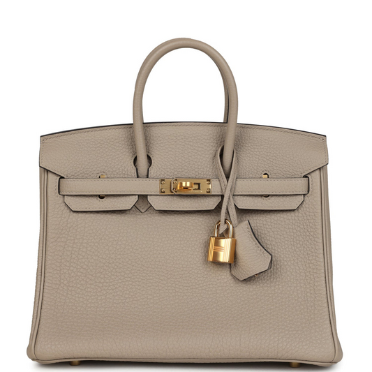 Birkins 25 Gris Tourterelle Togo Gold Hardware