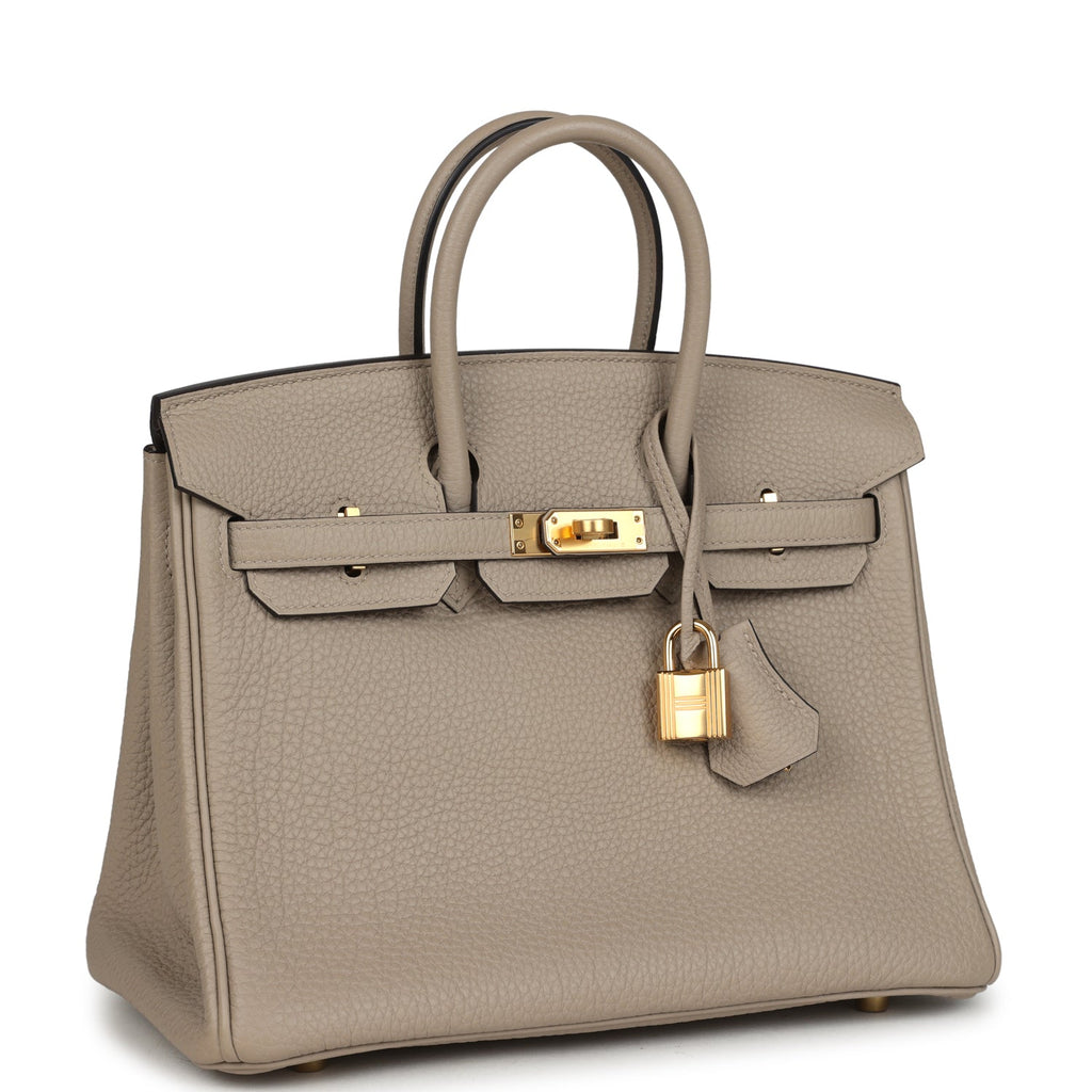 Birkins 25 Gris Tourterelle Togo Gold Hardware