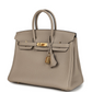 Birkins 25 Gris Tourterelle Togo Gold Hardware