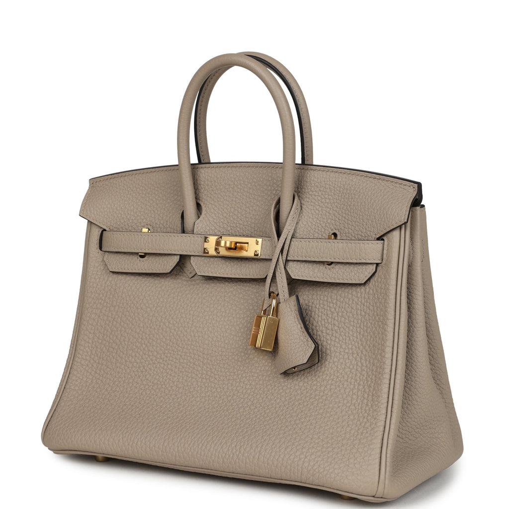 Birkins 25 Gris Tourterelle Togo Gold Hardware