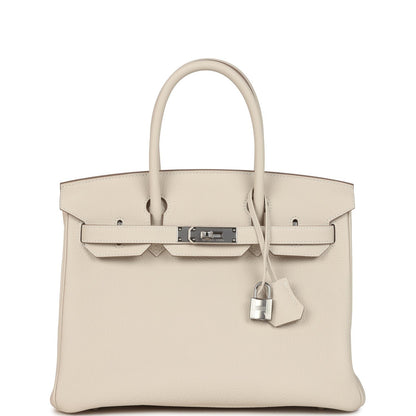 Birkin 30 Craie Togo Palladium Hardware