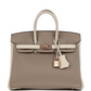 Hermès Special Order (HSS) Birkin 25 Gris Tourterelle and Craie Clemence Rose Gold Hardware