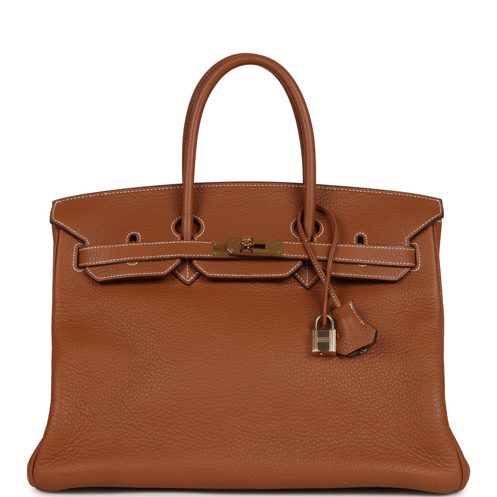 Vintage Birkin 35 Gold Clemence Gold Hardware