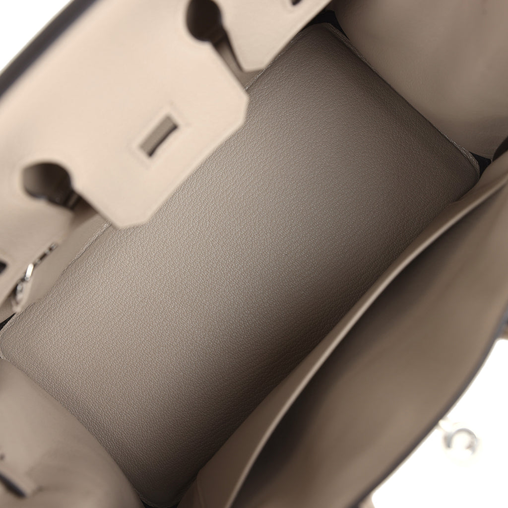 Birkins 25 Gris Tourterelle Togo Palladium Hardware