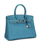 Vintage Hermès Birkin 30 Blue Jean Clemence Palladium Hardware