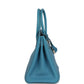 Vintage Hermès Birkin 30 Blue Jean Clemence Palladium Hardware